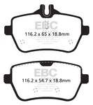 EBC 14+ Mercedes-Benz S550 4.7 Twin Turbo Yellowstuff Rear Brake Pads