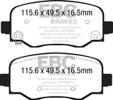 EBC 15+ Fiat 500X 1.4 Turbo Yellowstuff Rear Brake Pads