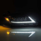 AlphaRex 2011+ Toyota Sienna NOVA LED Proj Headlights Plank Style Black w/Activ Light/Seq Signal/DRL