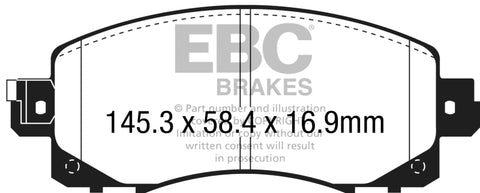 EBC 2018+ Subaru Crosstrek Redstuff Front Brake Pads