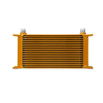 Mishimoto Universal 19 Row Oil Cooler - Gold