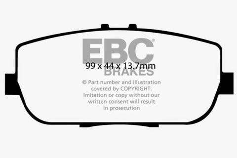 EBC 06-15 Mazda Miata MX5 2.0 Yellowstuff Rear Brake Pads