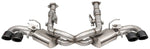 Corsa 20-24 Corvette C8 3in Valved Cat-Back 4.5in Blk Quad Tips Fits Factory Perf Exhaust DeletesAFM