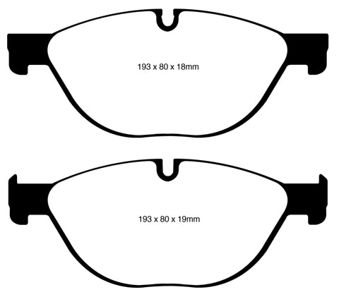 EBC 12-13 BMW 528 2.0 Turbo (F10) Performance Redstuff Front Brake Pads