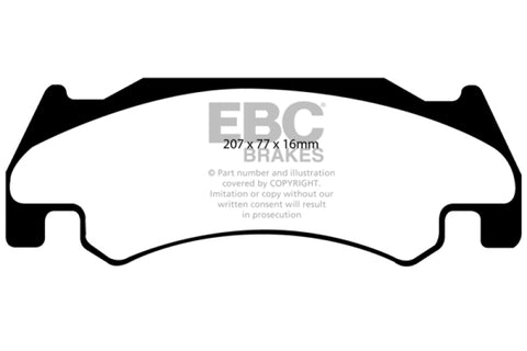 EBC 05-06 Dodge Ram SRT-10 8.3 Greenstuff Front Brake Pads