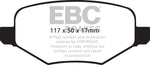 EBC 11-14 Ford Edge 2.0 Turbo Yellowstuff Rear Brake Pads