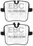 EBC 2018+ BMW M5 F90 Bluestuff Rear Brake Pads