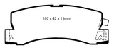 EBC 90-91 Lexus ES250 2.5 Yellowstuff Rear Brake Pads