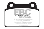 EBC 08-16 Mitsubishi Lancer Evo 10 2.0 Turbo (1 piece rotor) Redstuff Rear Brake Pads