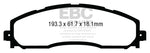 EBC 13+ Ford F250 (inc Super Duty) 6.2 (2WD) Yellowstuff Rear Brake Pads