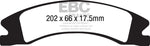 EBC 15+ Cadillac Escalade Ext/Esv 6.2 2WD Extra Duty Front Brake Pads