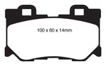 EBC 08-13 Infiniti FX50 5.0 Redstuff Rear Brake Pads