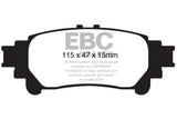 EBC 10+ Lexus RX350 3.5 (Japan) Greenstuff Rear Brake Pads