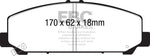 EBC 06-07 Infiniti QX56 5.6 (Akebono) Extra Duty Front Brake Pads