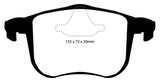 EBC 06-11 Saab 9-3 2.0 Turbo (Aero) Yellowstuff Front Brake Pads