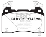 EBC 14+ Chevrolet Corvette Stingray (C7) 6.2 (Z51 Performance Package) Bluestuff Front Brake Pads