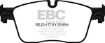 EBC 15-17 Jaguar XF 3.0L Redstuff Front Brake Pads